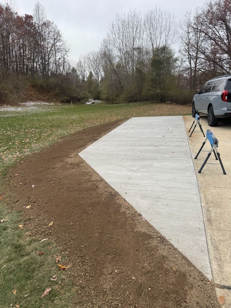 Fresh Concrete Slab and Topsoil Installation in Brighton image