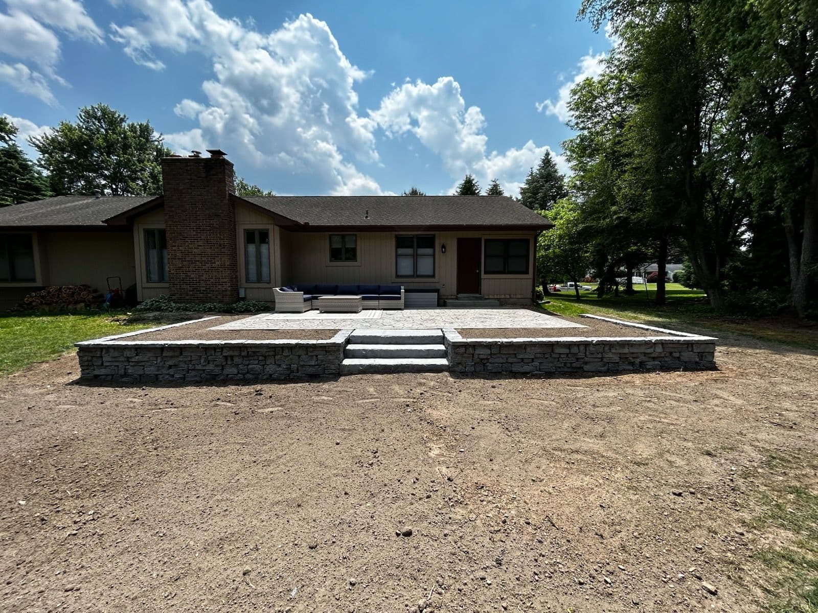 Project Expertly Designed Retaining Wall and Steps image